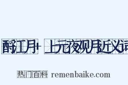 酹江月+上元夜观月近义词是什么意思的图片